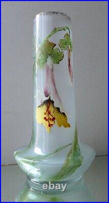 Vase verre émaillé Art Nouveau Choisy le Roi 1900 Era Legras Vase verre émaillé Art Nouveau Choisy le Roi 1900 Era Legras