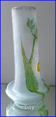 Vase verre émaillé Art Nouveau Choisy le Roi 1900 Era Legras Vase verre émaillé Art Nouveau Choisy le Roi 1900 Era Legras