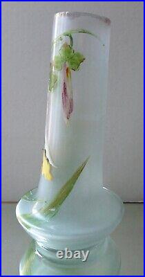 Vase verre émaillé Art Nouveau Choisy le Roi 1900 Era Legras Vase verre émaillé Art Nouveau Choisy le Roi 1900 Era Legras