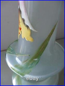 Vase verre émaillé Art Nouveau Choisy le Roi 1900 Era Legras Vase verre émaillé Art Nouveau Choisy le Roi 1900 Era Legras