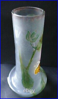 Vase verre émaillé Art Nouveau Choisy le Roi 1900 Era Legras Vase verre émaillé Art Nouveau Choisy le Roi 1900 Era Legras
