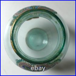 Vase verre émaillé style Persan attribué APPERT & IMBERTON Era Legras Gallé
