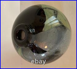 Vase verre épais à décor intercalaire de Nicolas Morin Le Pontil année 80 Japon