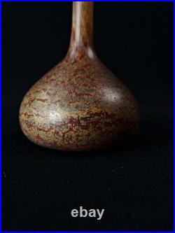 Vase verre multicouche Delatte Nancy signé effet marmoréen période Art Déco
