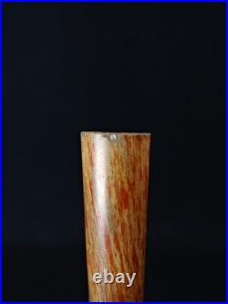 Vase verre multicouche Delatte Nancy signé effet marmoréen période Art Déco