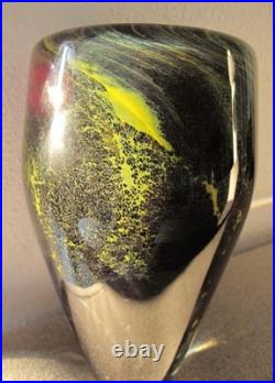 Vase verre soufflé Biot 1995, 20cm