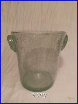Vase verreries de Biot signé vert clair très bon état Novaro Saba luzoro