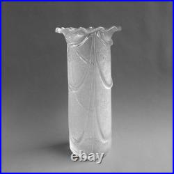 Vases en cristal Décor dégagé à l'acide et drapé Art Nouveau 1900