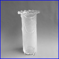 Vases en cristal Décor dégagé à l'acide et drapé Art Nouveau 1900