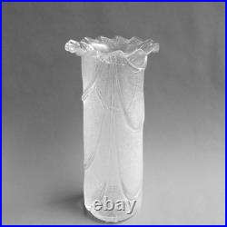 Vases en cristal Décor dégagé à l'acide et drapé Art Nouveau 1900 Vases en cristal Décor dégagé à l'acide et drapé Art Nouveau 1900