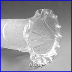 Vases en cristal Décor dégagé à l'acide et drapé Art Nouveau 1900