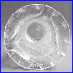 Vases en cristal Décor dégagé à l'acide et drapé Art Nouveau 1900