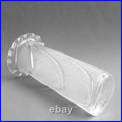 Vases en cristal Décor dégagé à l'acide et drapé Art Nouveau 1900