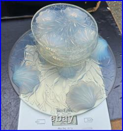 Verlys Plateau Coupelles Verre Opalescent Art Deco 1930 Tray Glass