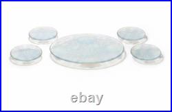 Verlys Plateau Coupelles Verre Opalescent Art Deco 1930 Tray Glass