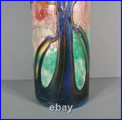 Verrerie Contemporaine Grand Vase Signé Michèle Luzoro Maître Verrier Biot