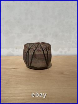 Vers 1900 Vase En Pte De Verre Dégagé À L'acide Signé Legras (1839-1916)